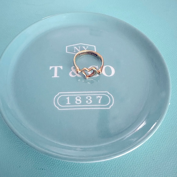 NEW Tiffany & co Blue Porcelain Jewelry trinket plateDish